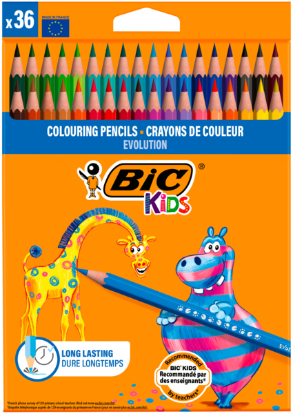 bic kids – 36 CRAYONS DE COULEUR EVOLUTION