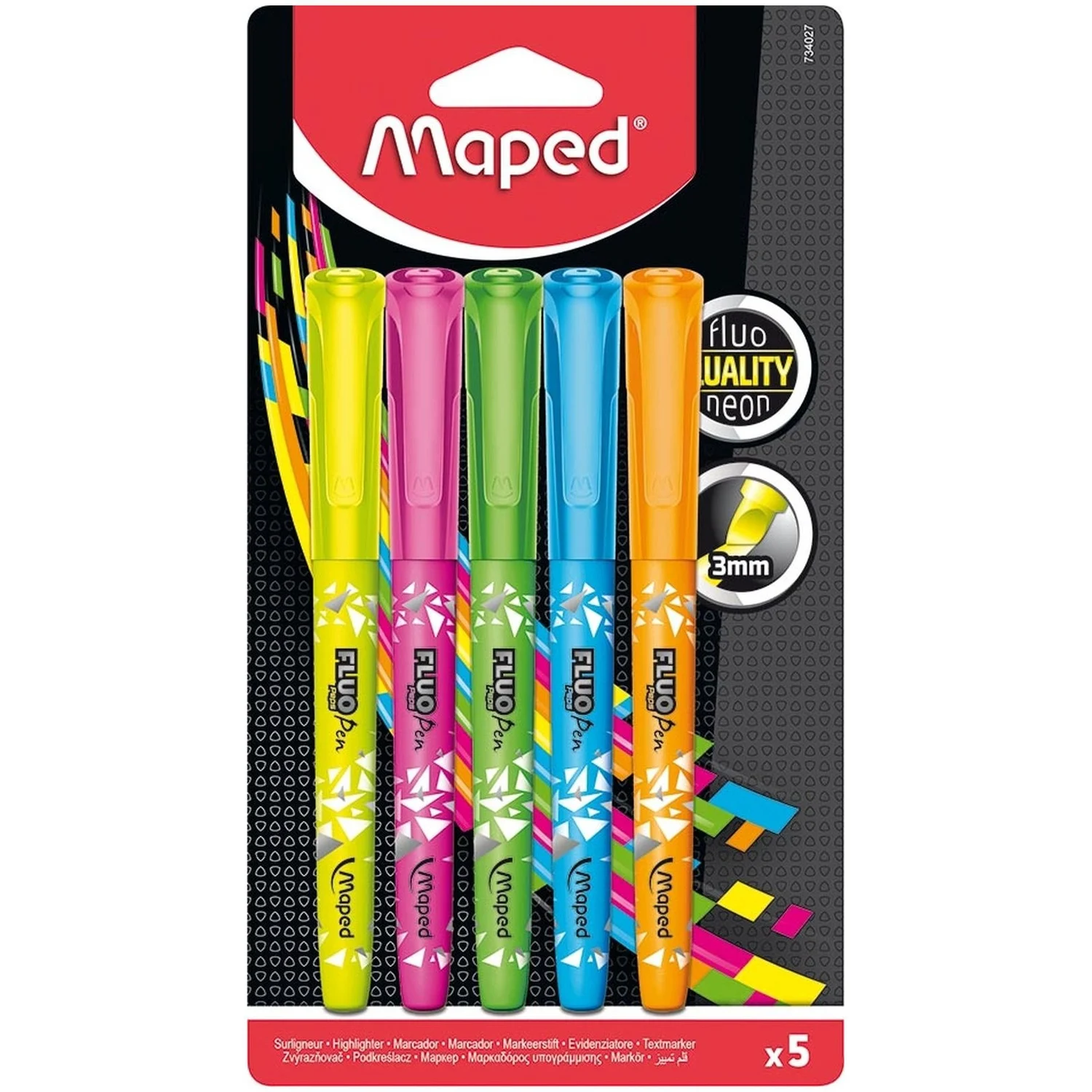 5 surligneurs Fluo peps – Maped