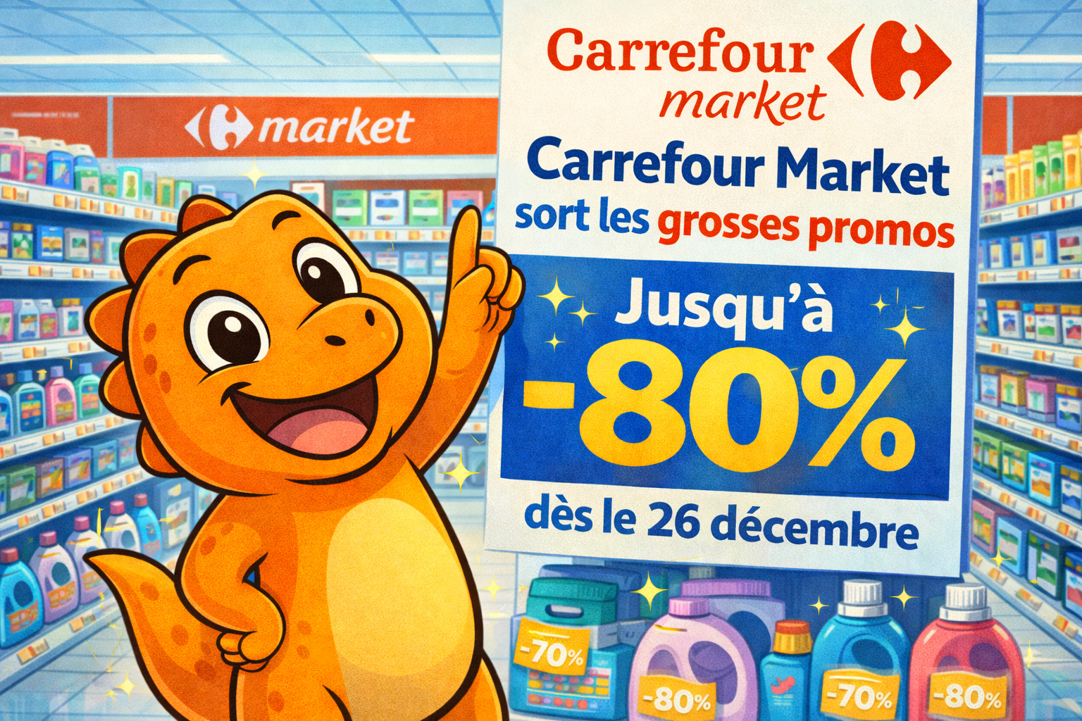 Carrefour Market sort les grosses promos : jusqu’à 80% dès le 26 décembre