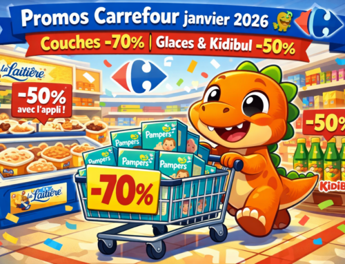 Carrefour janvier 2026 : couches, glaces et Kidibul à prix préhistorique 🦕🔥