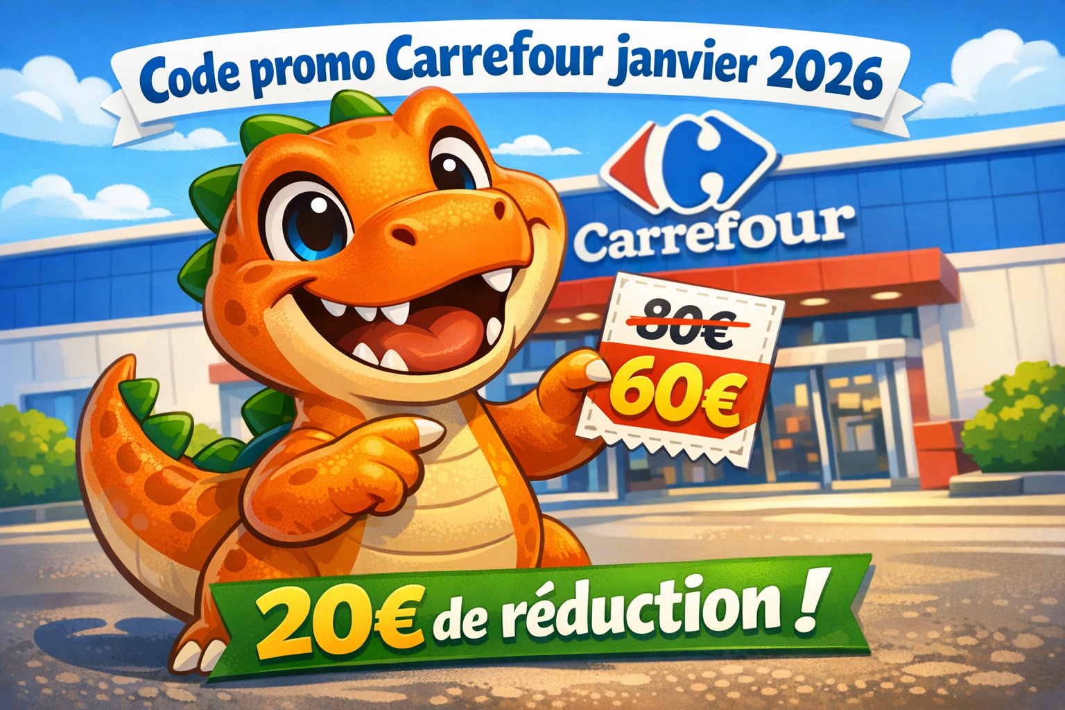 Code promo Carrefour Drive janvier 2026 : 20€ de réduction !
