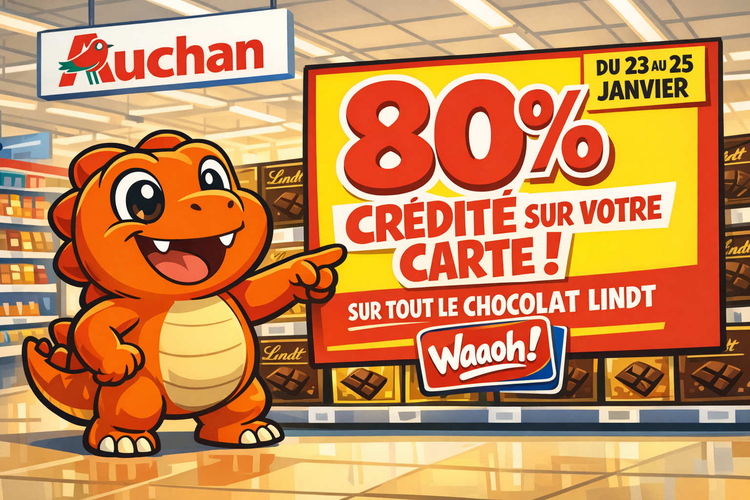 Auchan : jusqu’à 80% remboursés sur le chocolat Lindt