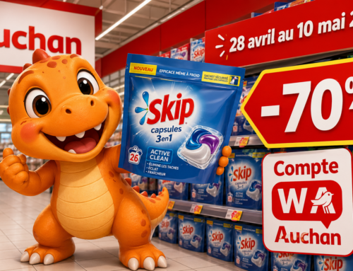 Capsules Skip à -70% chez Auchan (28 avril au 10 mai 2026) : jusqu’à 21€ récupérés sur le compte WA