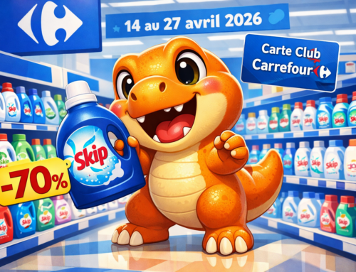 Lessive Skip et capsules Sun à -70% chez Carrefour (14 au 27 avril 2026) : le calcul complet